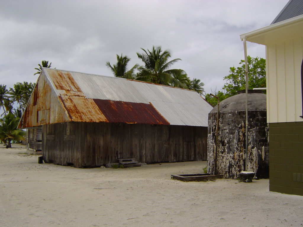 The Old Tin House is built from the wrecks on the reef