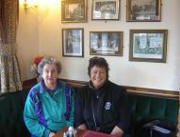 With Kath Green and old photos of Walcote at the Walcote Inn